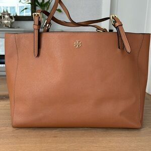 Tory Burch Leather Tote- Cognac/Brown